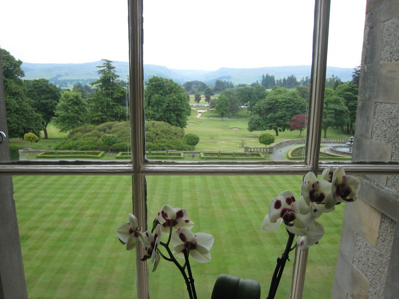 La campagne du Perthshire à perte de vue depuis les fenêtres du Gleneagles - Copyright Laurence Gounel